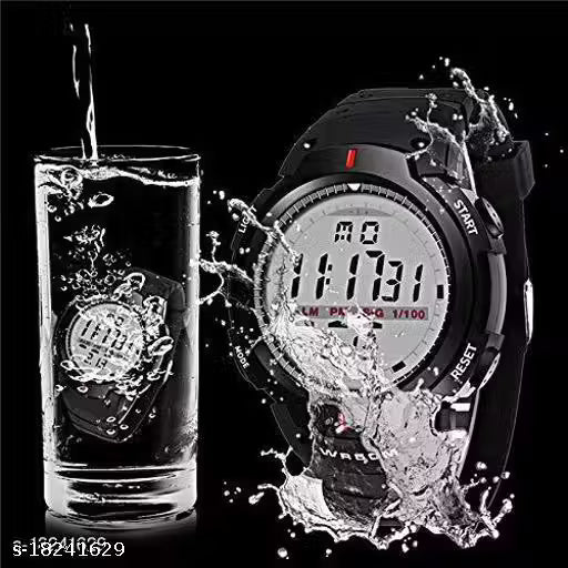 Skylark Digital Men's Watch (Black Dial Black Colored Strap)