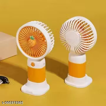 Mini Portable USB Hand Fan with Base| Handheld Fan for Summer| Rechargable Hand fan for Women| Portable Fan for Makeup,Kitchen, Indoor,Outdoor,Travel (Pack of 1, Multicolor)